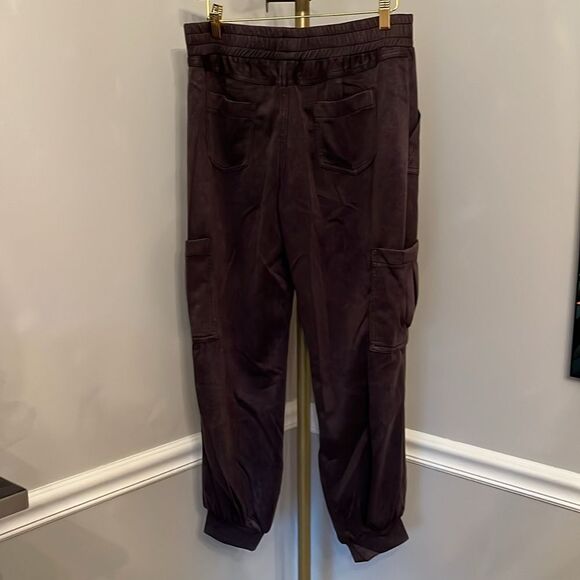 NWT Umgee Full Size Mineral Washed Elastic Waist Cargo Pants black - med - Picture 7 of 9